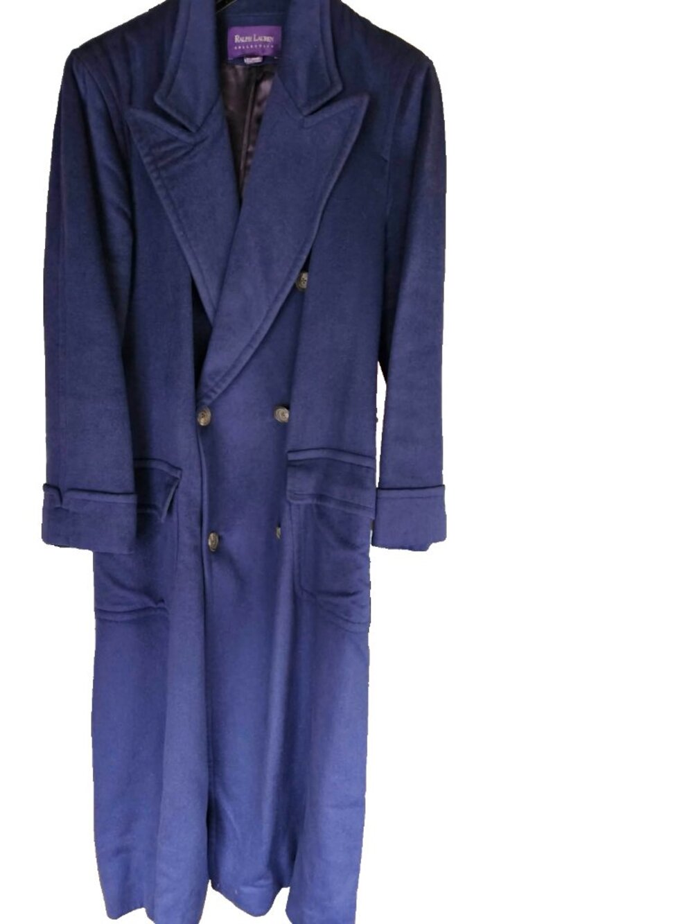 Ralph Lauren Collection Purple Label 100% Cashmere Coat, Blue, Size 10